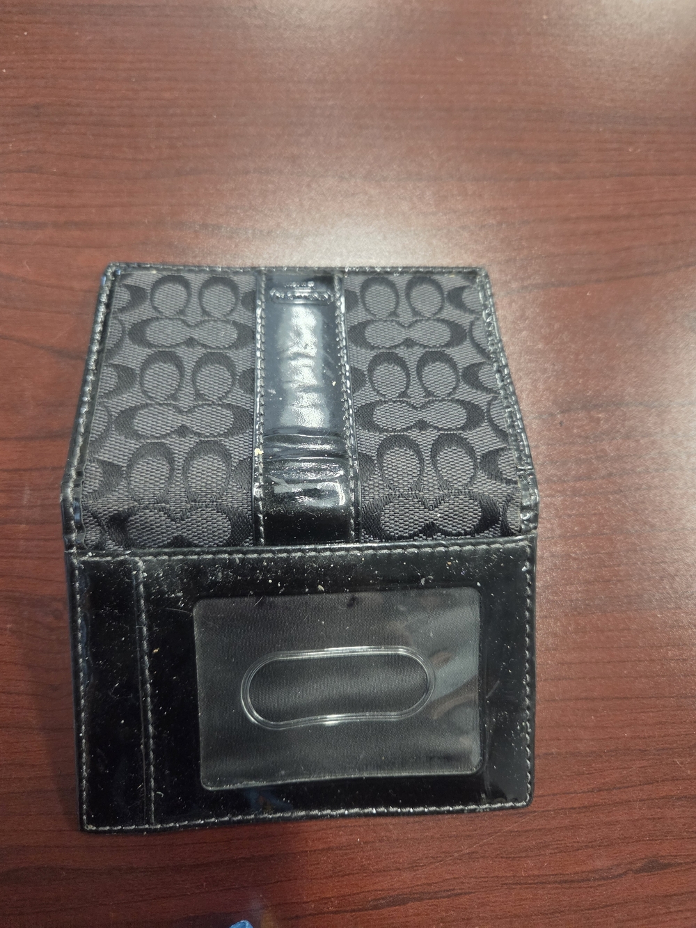 Coach Black Signature Canvas Wallet
